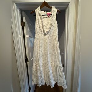 White eyelet midi Lilly Pulitzer Dress